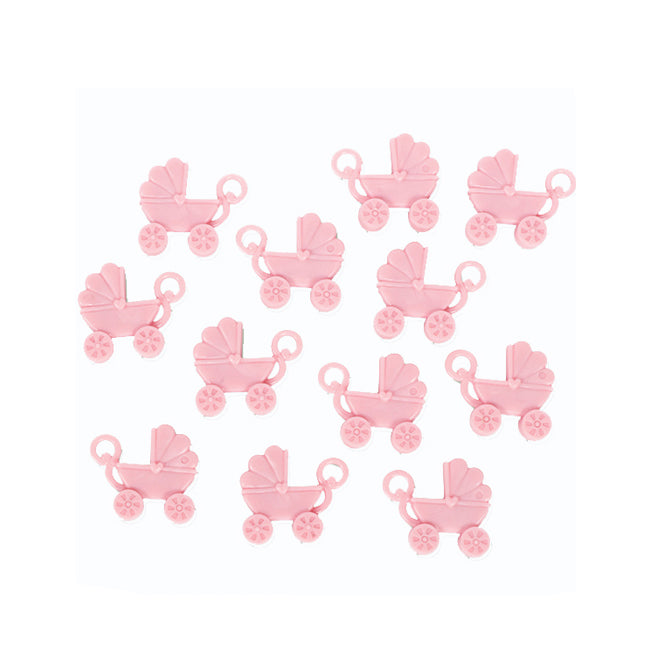 Baby Shower Pink Baby Carriage Favors 12pcs