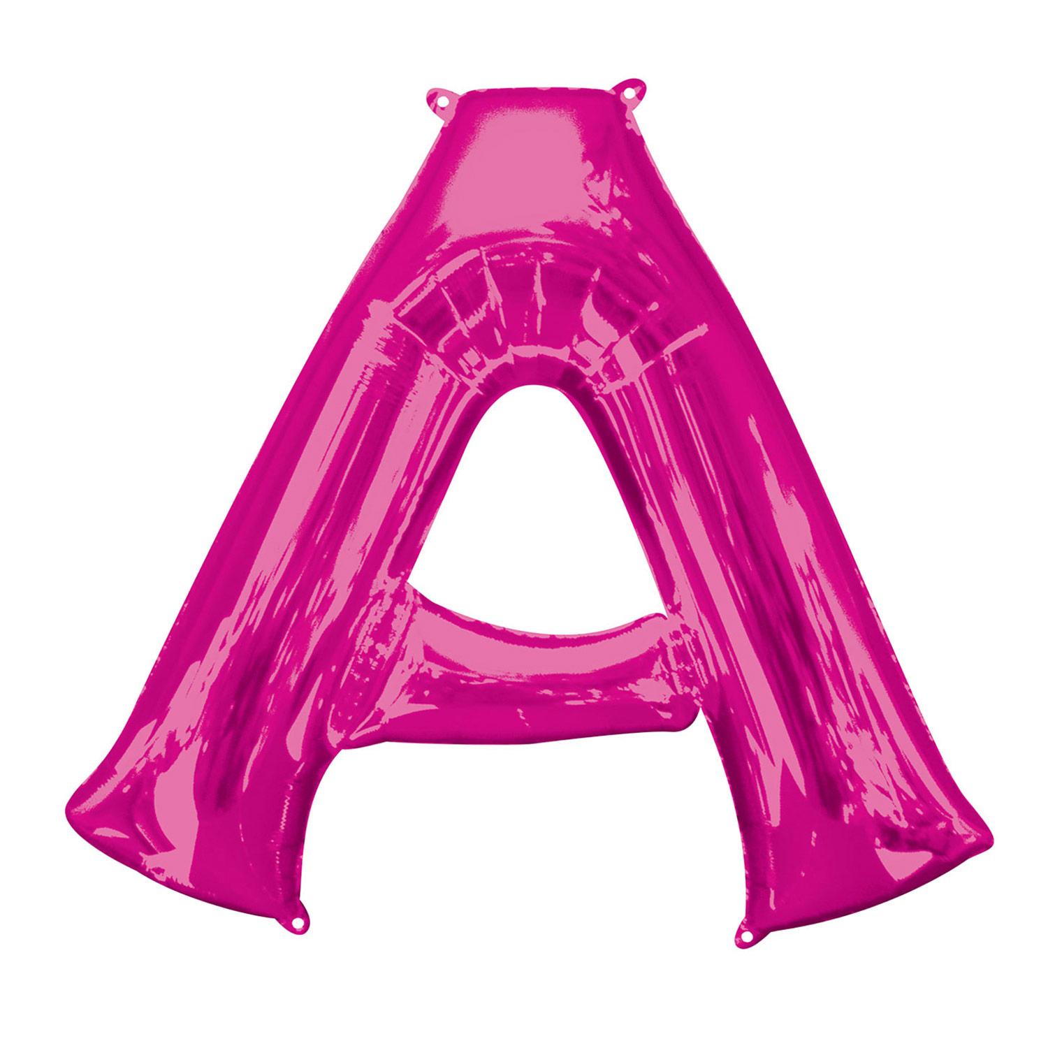 Pink Letter A Mini Shape Foil Balloon 40cm Balloons & Streamers - Party Centre