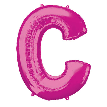 Pink Letter C Mini Shape Foil Balloon 40cm Balloons & Streamers - Party Centre