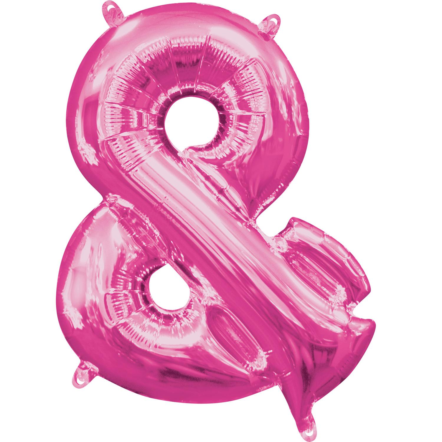 Pink & Symbol Mini Shape Foil Balloon 40cm Balloons & Streamers - Party Centre