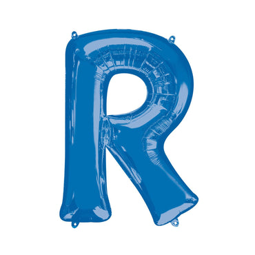 Blue Letter R Mini Shape Foil Balloon 40cm Balloons & Streamers - Party Centre
