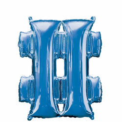 Blue Number Mini shape Foil Balloons