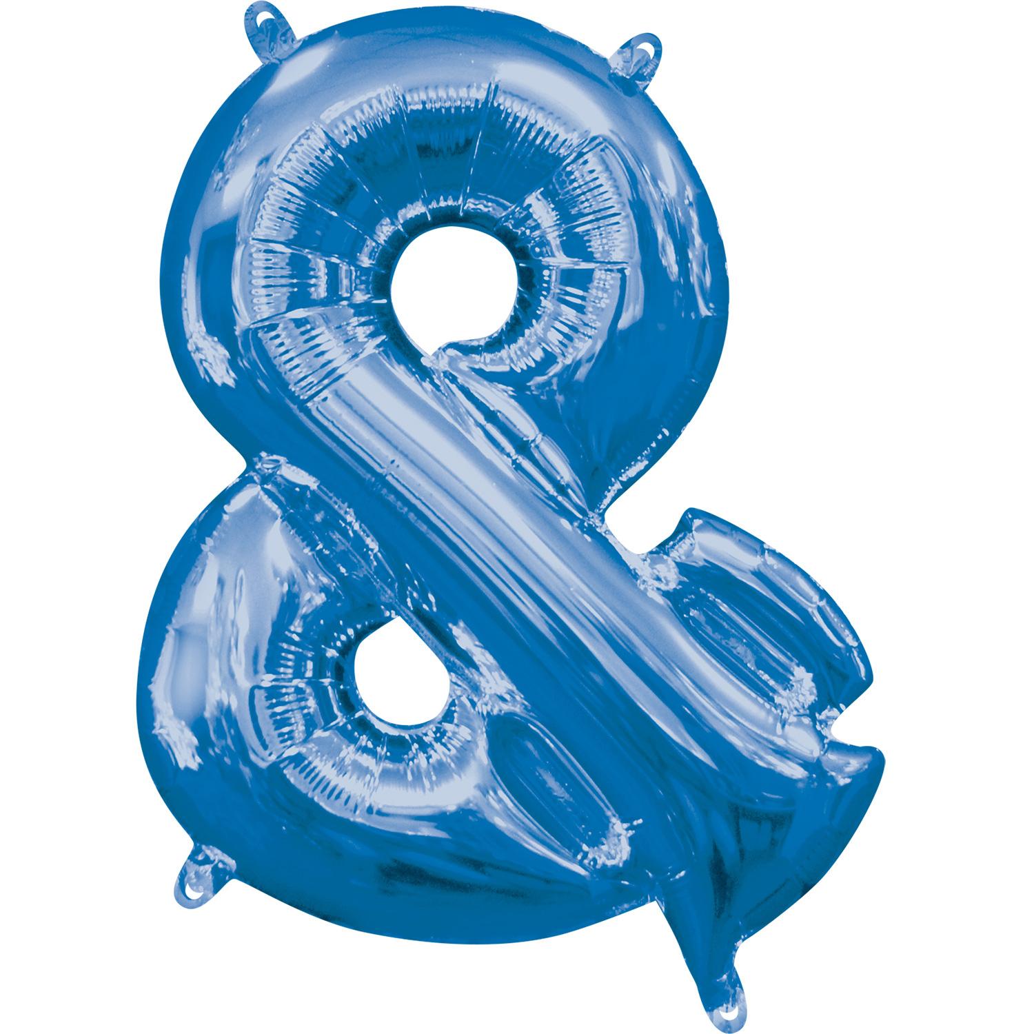 Blue Symbol & Mini Shape Foil Balloon 40cm Balloons & Streamers - Party Centre