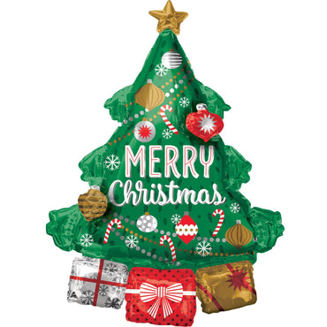 Christmas Tree Garland Multi-Balloon 63x86cm Balloons & Streamers - Party Centre