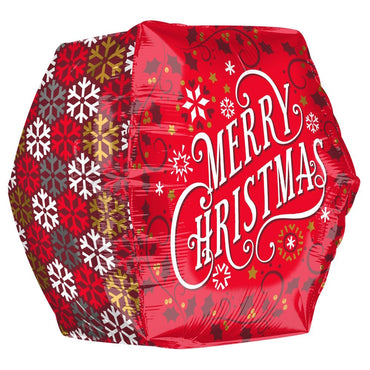 Geometric Christmas Anglez UltraShape Balloon 40cm Balloons & Streamers - Party Centre