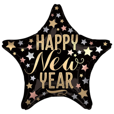 New Year Satin Foil Balloon 45cm Balloons & Streamers - Party Centre