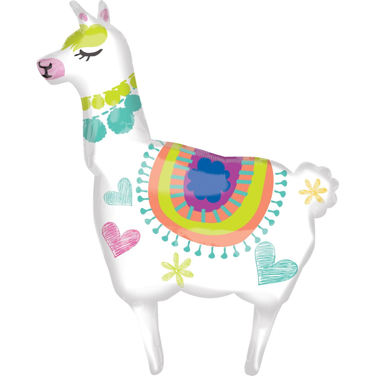 Llama SuperShape Foil Balloon 71x104cm Balloons & Streamers - Party Centre