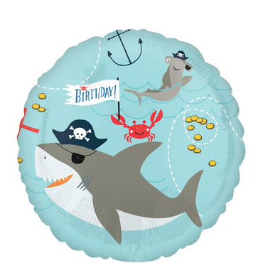 Ahoy Birthday Foil Balloon 45cm Balloons & Streamers - Party Centre