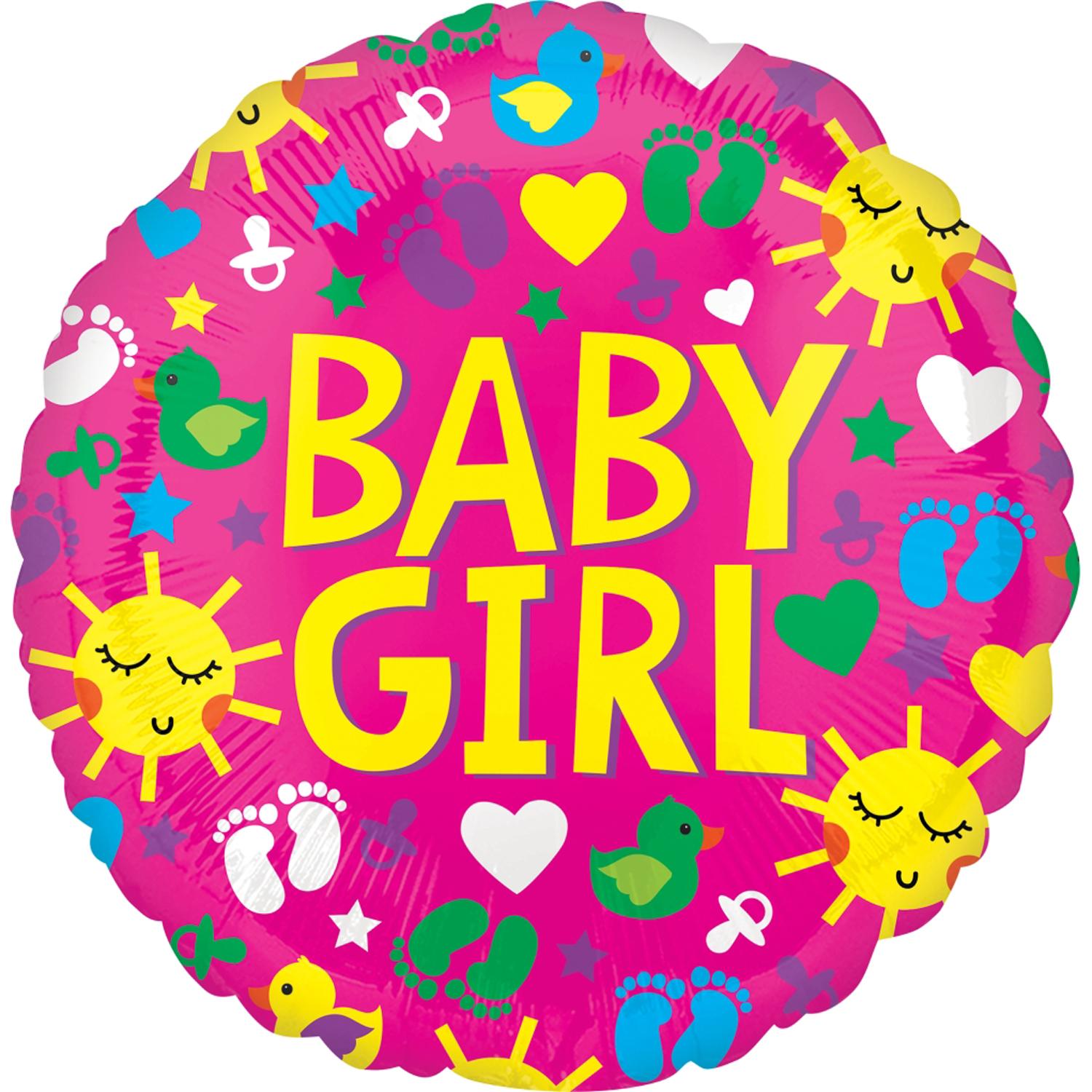 Baby Girl Sunshine Fun ColorBlast Balloon 53cm Balloons & Streamers - Party Centre