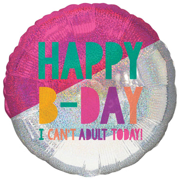 Young & Fabulous Birthday Jumbo Holographic Balloon 71cm Balloons & Streamers - Party Centre
