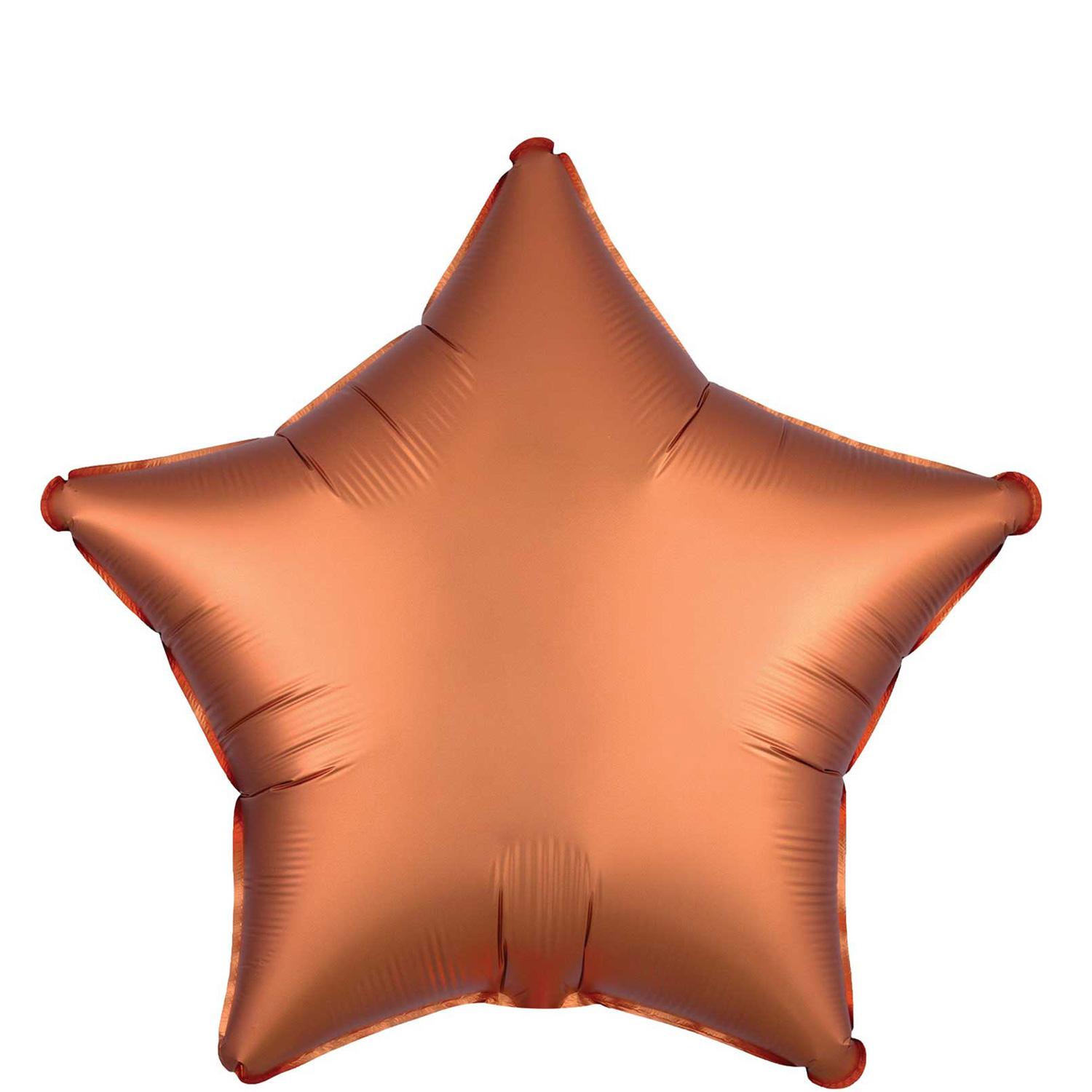 Amber Satin Luxe Star Foil Balloon 45cm Balloons & Streamers - Party Centre
