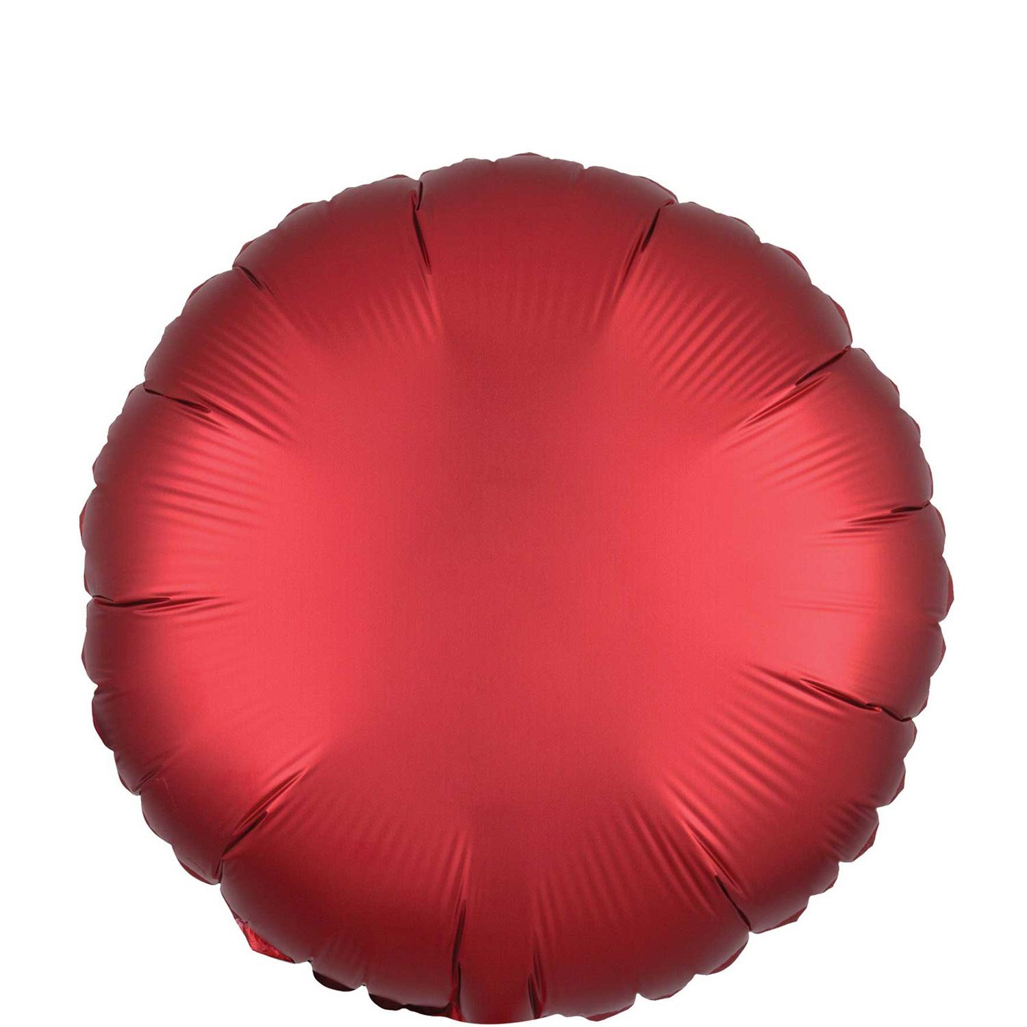 Sangria Satin Luxe Round Foil Balloon 45cm Balloons & Streamers - Party Centre