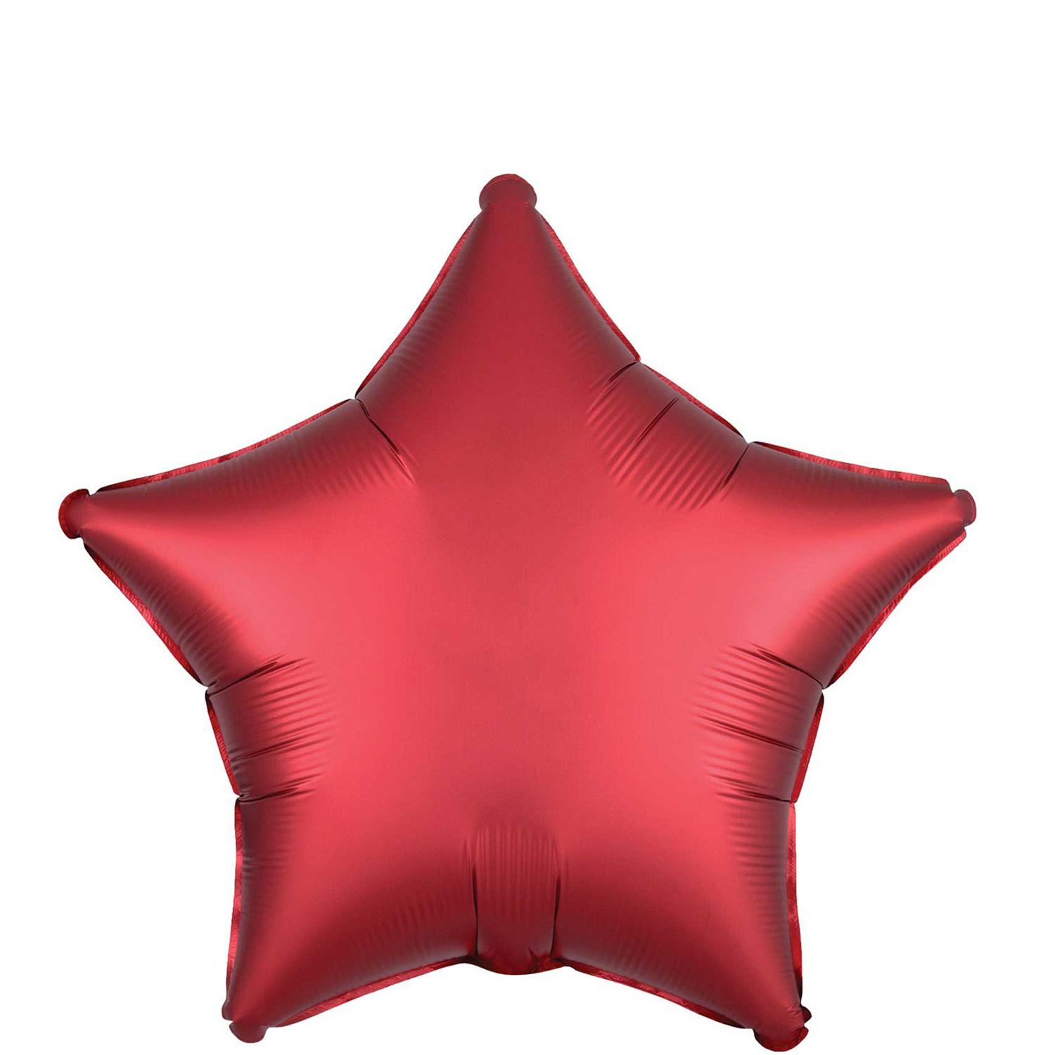 Sangria Satin Luxe Star Foil Balloon 45cm Balloons & Streamers - Party Centre