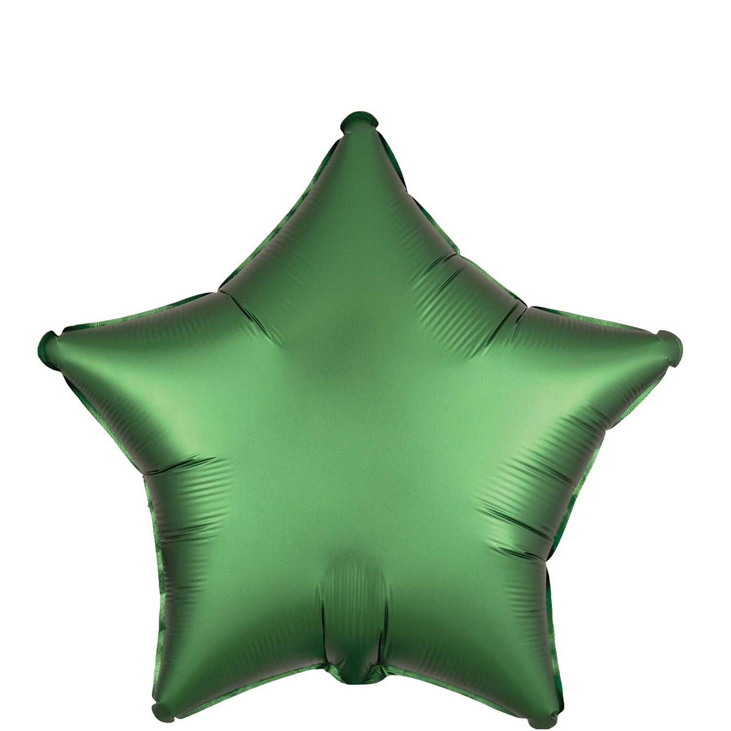 Emerald Satin Luxe Star Foil Balloon 45cm Balloons & Streamers - Party Centre