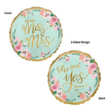 Mint To Be Foil Balloon 45cm Balloons & Streamers - Party Centre