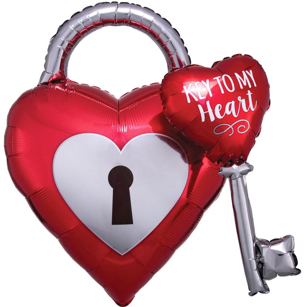 Key to My heart Multi-Balloon 76x81cm Balloons & Streamers - Party Centre