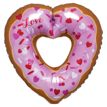 Open Heart Donut SuperShape Balloon 63x66cm