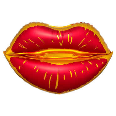 Lips Sangria Satin SuperShape Foil Balloon 78x58cm Balloons & Streamers - Party Centre