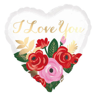 Rose Bouquet Foil Balloon 45cm Balloons & Streamers - Party Centre