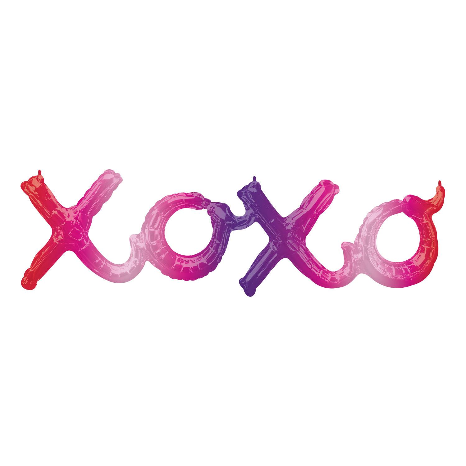 Ombre XOXO Script Phrase Foil Balloon 99x27cm Balloons & Streamers - Party Centre