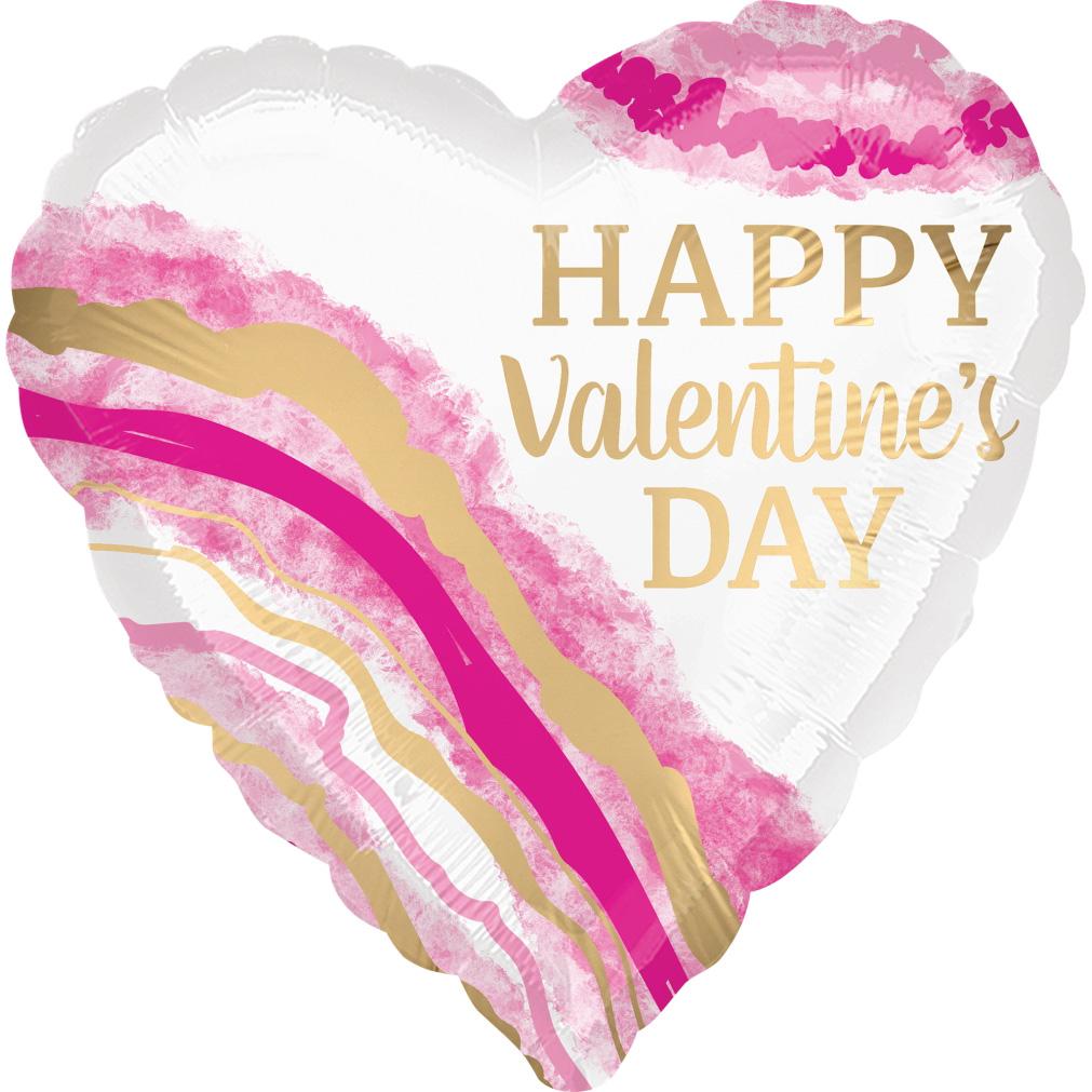 Valentine's Day Watercolor Geode Jumbo Foil Balloon 71cm Balloons & Streamers - Party Centre
