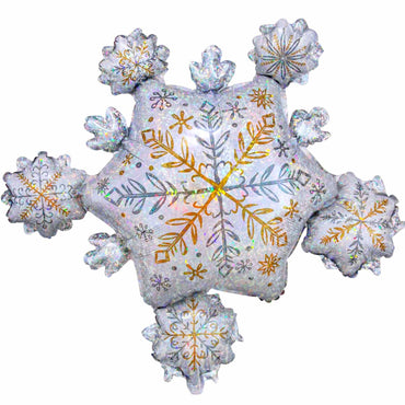 Shining Snow Cluster SuperShape 81x76cm Balloons & Streamers - Party Centre