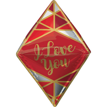 Love Lines Gem Anglez UltraShape Balloon 38x63cm Balloons & Streamers - Party Centre