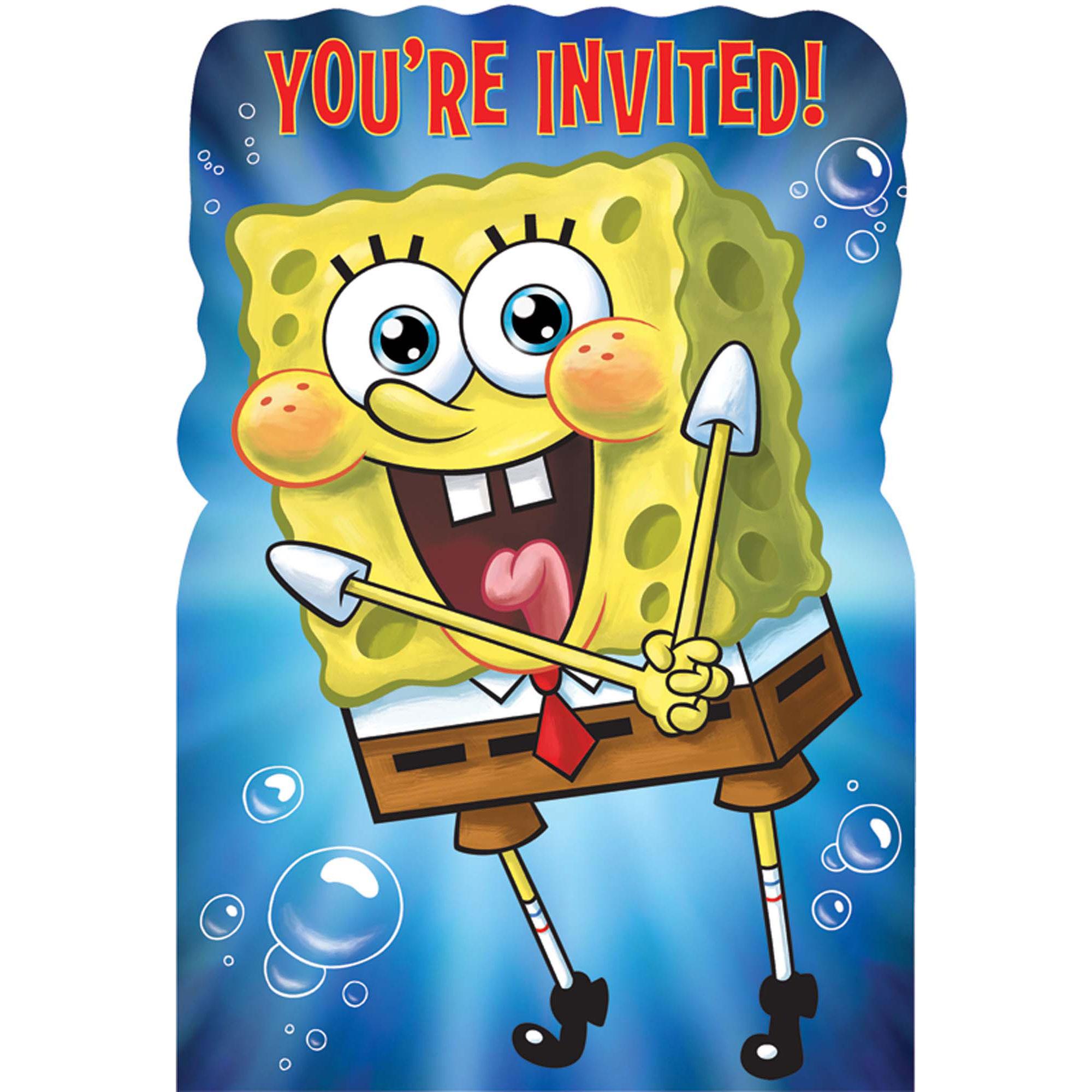 SpongeBob Classic Invitation Cards 8pcs Party Accessories - Party Centre
