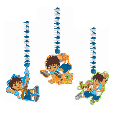 Go, Diego, Go! Dangling Cutouts 3pcs Decorations - Party Centre