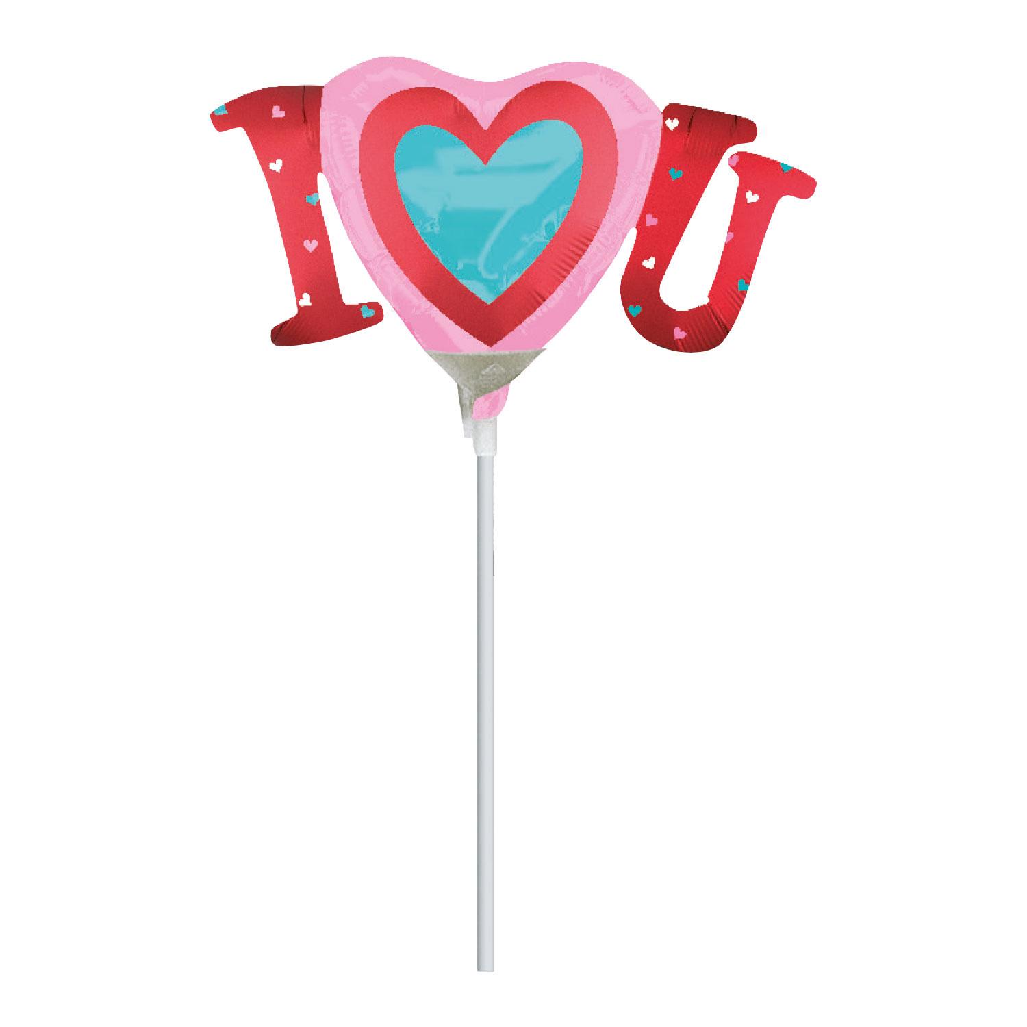 Infused I Heart You Mini Shape Foil Balloon Balloons & Streamers - Party Centre