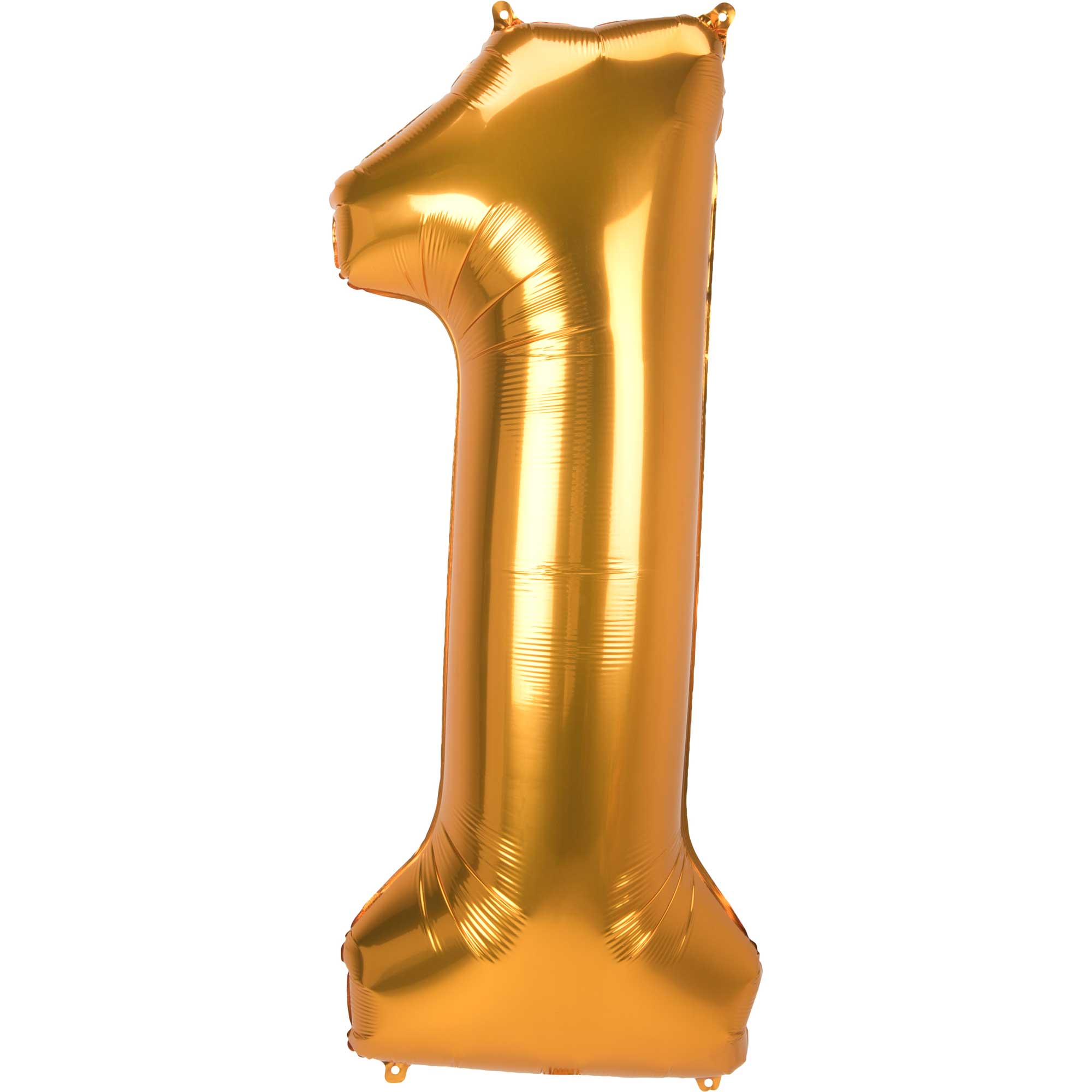Gold Number 1 Jumbo SuperShape Foil Balloon 55x134cm