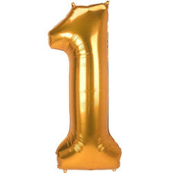 Gold Number Jumbo Foil Balloons