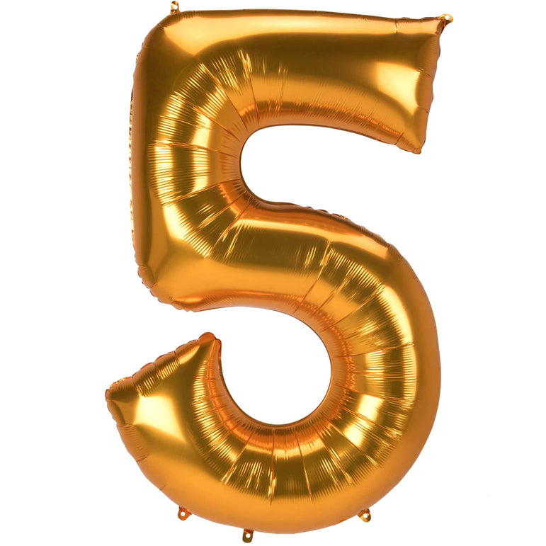 Gold Number Jumbo Foil Balloons