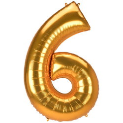 Gold Number Jumbo Foil Balloons