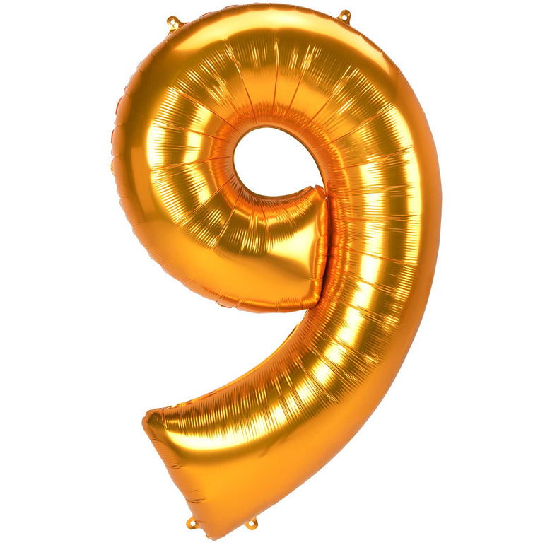 Gold Number Jumbo Foil Balloons