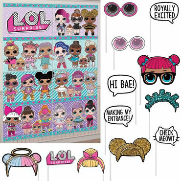 LOL Surprise! Scene Setters With 12 Photo Props Party Accessories - Party Centre