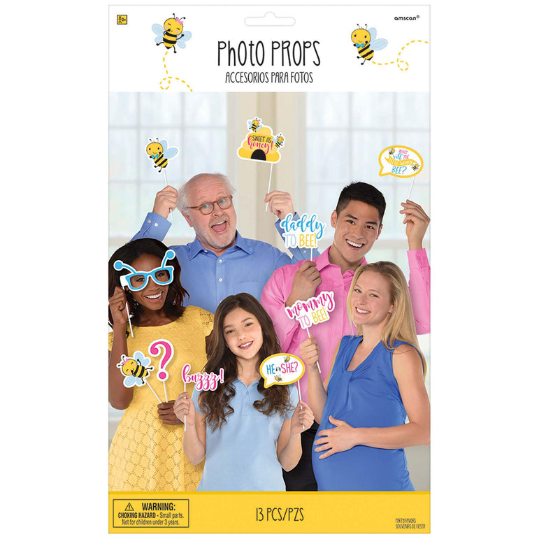 What Will It Bee? Photo Props 13pcs Party Accessories - Party Centre