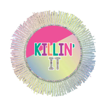 Young and Fab Iridescent Fringe Button 4 1/2in Party Accessories - Party Centre