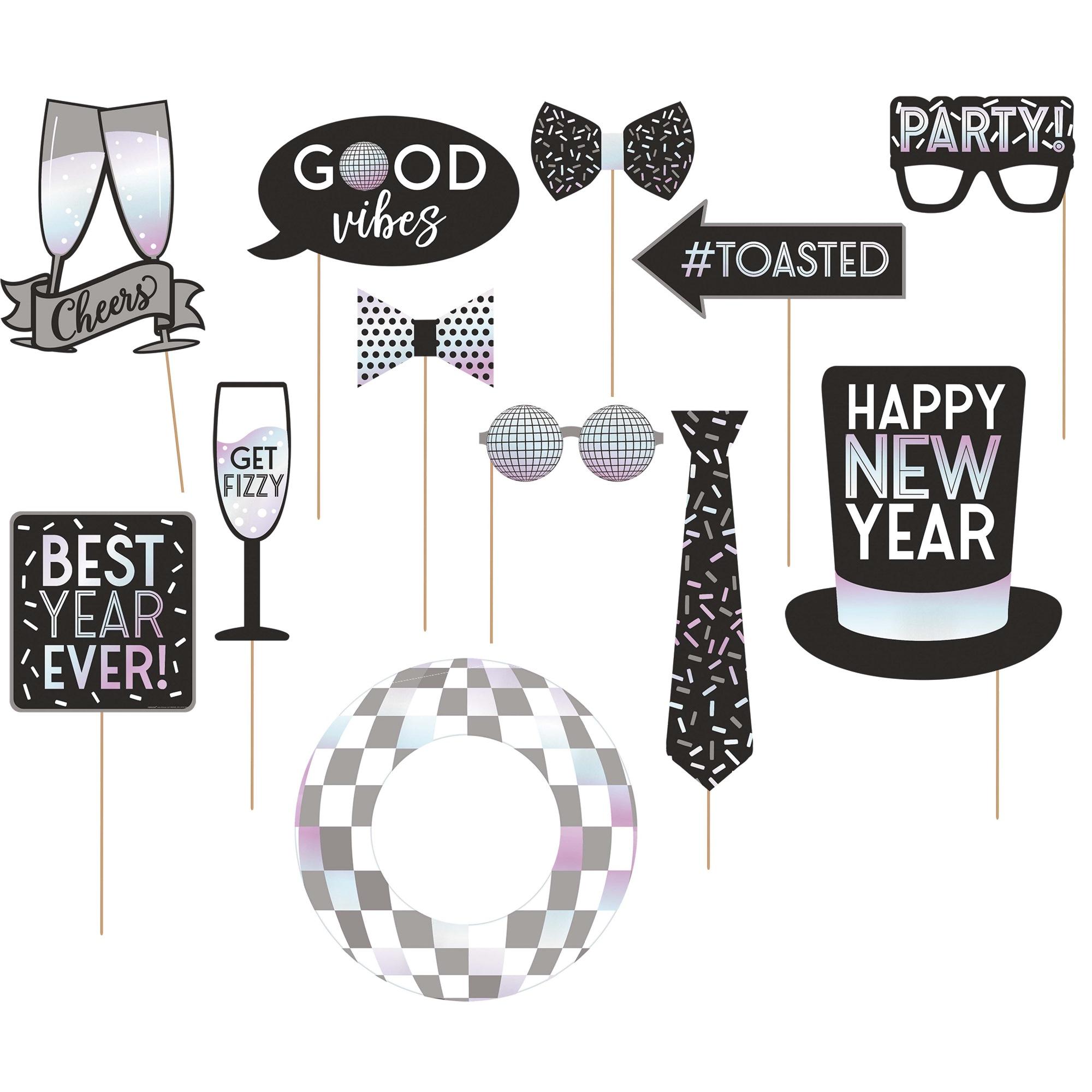 Disco Balls Hot Stamped Jumbo Photo Props 12pcs Party Accessories - Party Centre