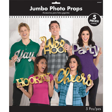 Photo Booth Large Party Words 5pcs Party Accessories - Party Centre
