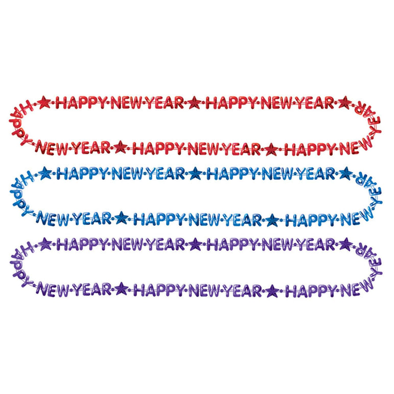 Happy New Year Multi  Bead Costumes & Apparel - Party Centre