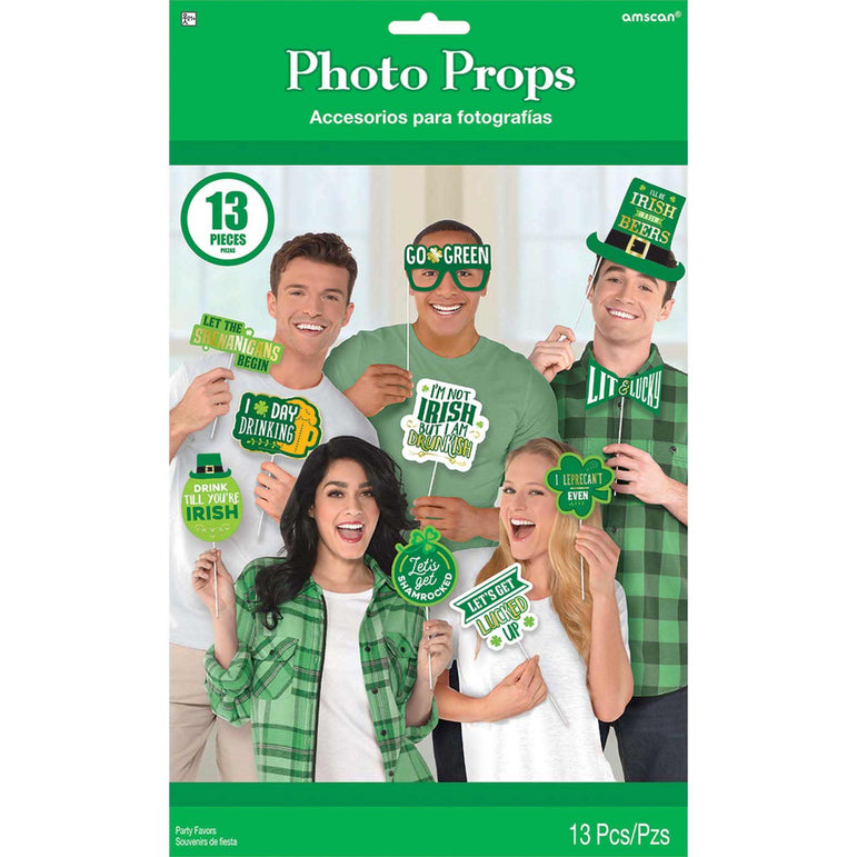 St Patrick Photo Props 13pcs Party Accessories - Party Centre