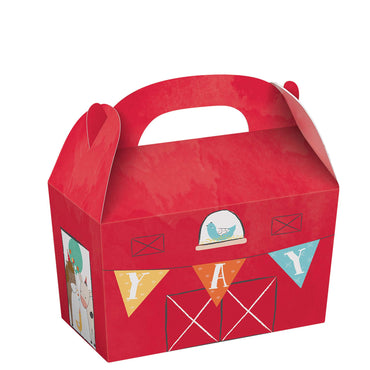Barnyard Birthday Paper Treat Boxes 8pcs Favours - Party Centre