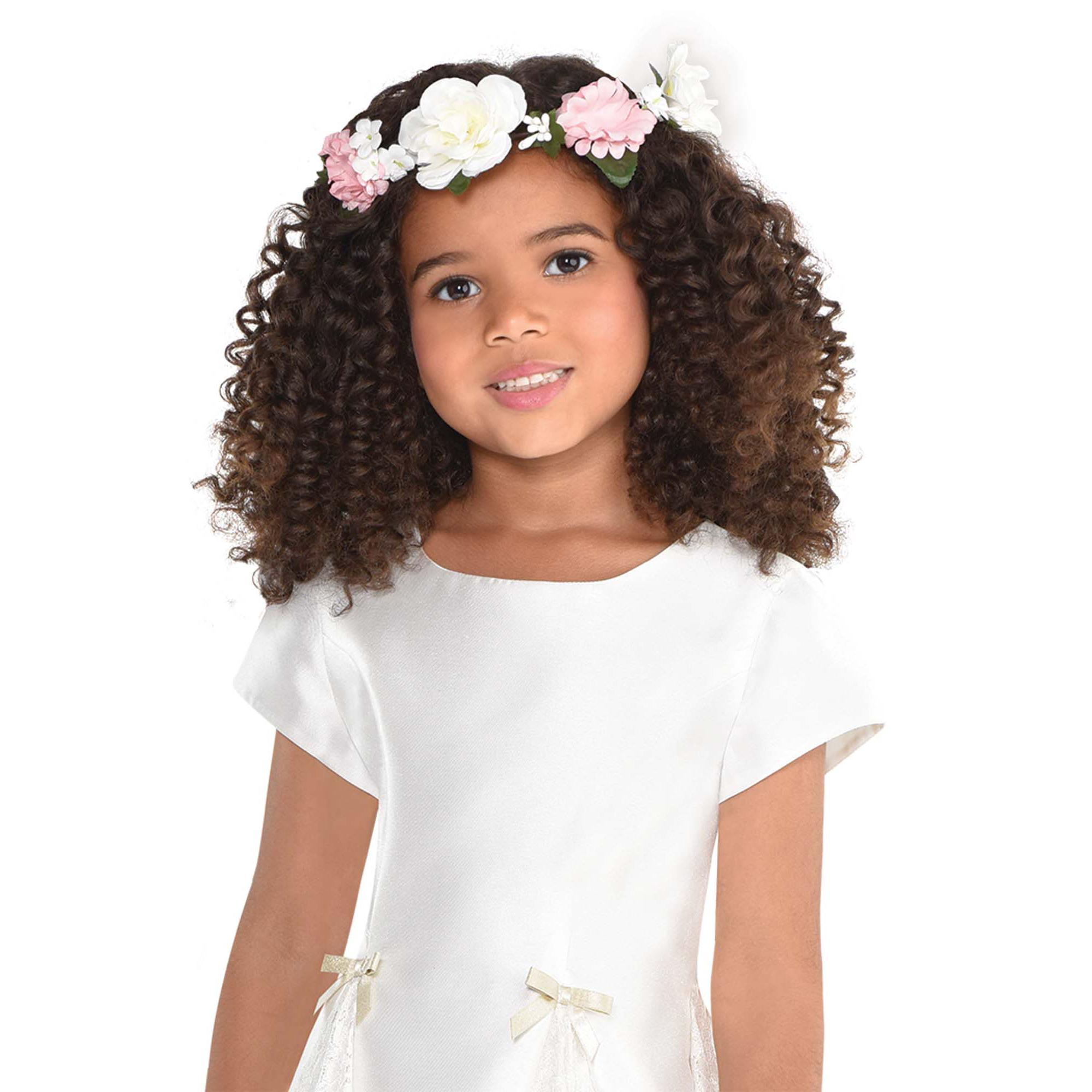 Flower Girl Fabric Head Wreath Costumes & Apparel - Party Centre