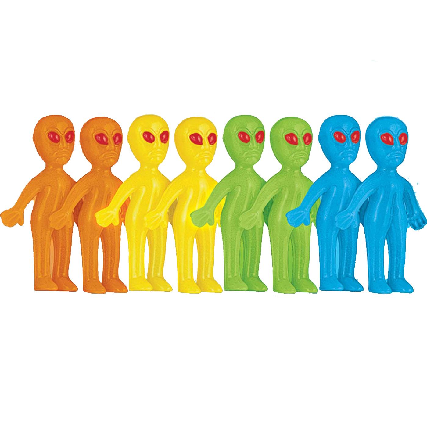 Blast Off Birthday Glow In Dark Aliens Favors 8pcs Party Favors - Party Centre