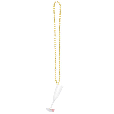 Bachelorette Champagne Plastic Necklace Costumes & Apparel - Party Centre