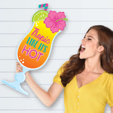 Tropical Drink Jumbo Glitter Photo Prop Party Accessories - Party Centre