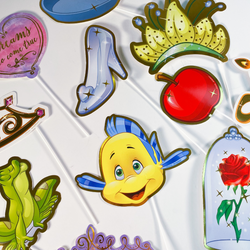 Disney Princess Once Upon A Time Paper Photo Props Kit 13pcs