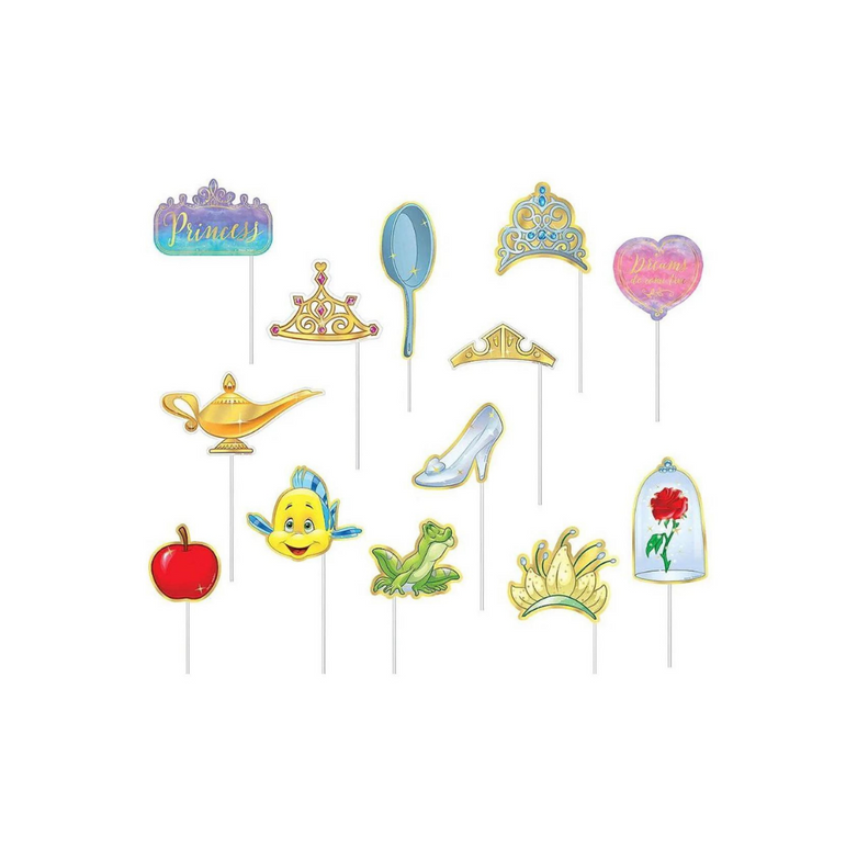 Disney Princess Once Upon A Time Paper Photo Props Kit 13pcs