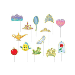 Disney Princess Once Upon A Time Paper Photo Props Kit 13pcs Party Accessories - Party Centre